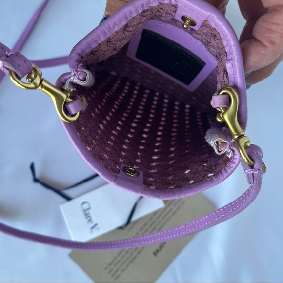 Clare V Lilac Rattan Poche Crossbody - Picture 5 of 6